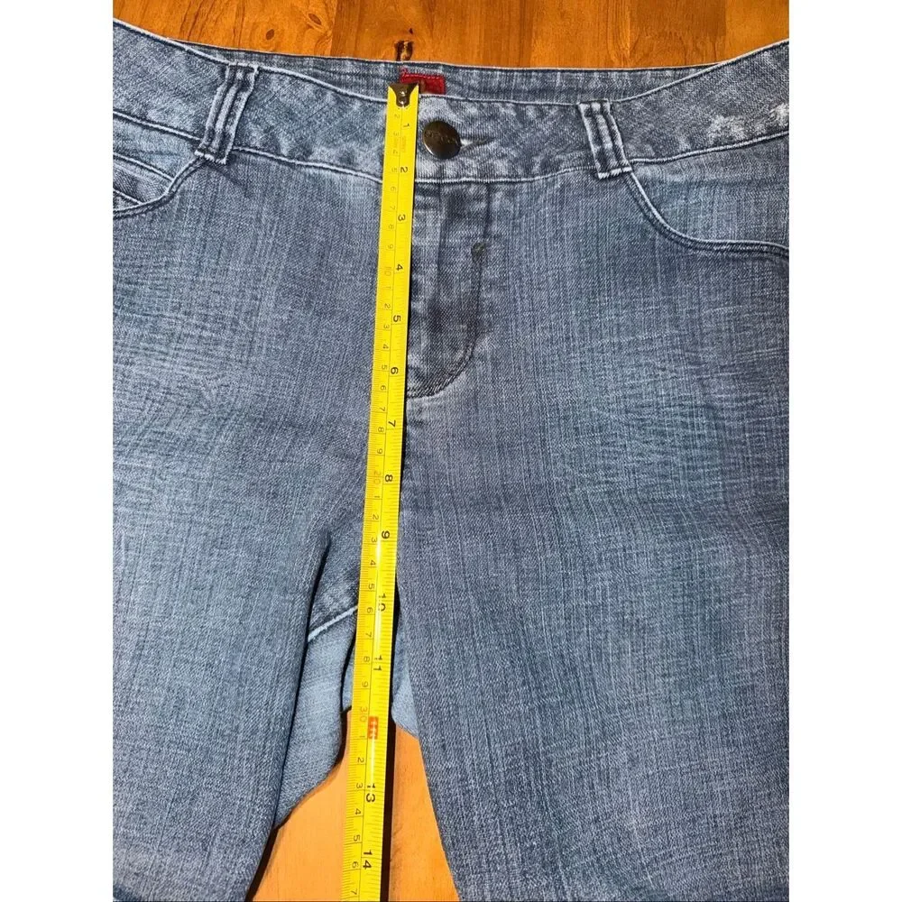 Vintage Sassoon‎  Hustle Jean Shorts Cuffed Decorative Design Size 10